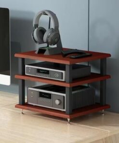 Support Audio HiFi, Petit Support de Console multimédia de Bureau, Armoire pour Composants stéréo, Tour Audio vidéo, étagère de Bureau, Organisateur pour amplificateur, Haut-Parleur, enregis