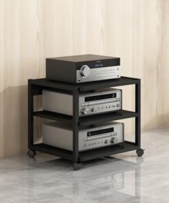 Meuble de Support stéréo, Supports de Console de Jeu multimédia AV à 3/4/5 Niveaux, Centre de Divertissement multimédia d'angle Moderne, Support CD avec étagères de Rangement en Bois pour AR