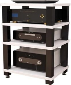 Support multimédia AV, Support TV à 4 Niveaux pour Composants multimédias, Tour Audio vidéo, Support Audio pour Armoire AV, Petit Support de Divertissement, pour composant stéréo de divertis