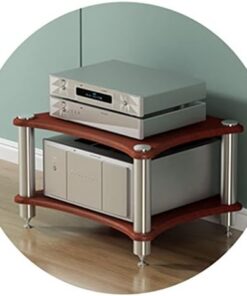 Unité d'angle pour Serveur AV, Meuble/Rack/Support Tour en Bois à 1-4 Niveaux pour Lecteur CD, Convient pour la Maison/Le Bureau/la vidéo/Le DJ/Le cinéma.