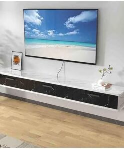 Meuble TV Mural Flottant, Centre de Divertissement Flottant, Console multimédia Moderne et Meuble TV pour Salon, Support de Divertissement (180 cm/71 Pouces)