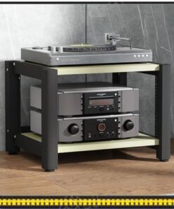 Support d'amplificateur HiFi pour Home cinéma, Support multimédia Mobile, Support pour Lecteur CD, Meuble Audio stéréo à 2/3/4/5 Niveaux (érable Blanc, 2 Niveaux)