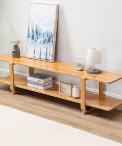 Table Basse avec Rangement pour téléviseurs jusqu'à 65 Pouces, Meuble TV, étagère TV, Centre de Divertissement avec 2 étagères Ouvertes, Table Console multimédia Moderne pour Salon, Chambre,