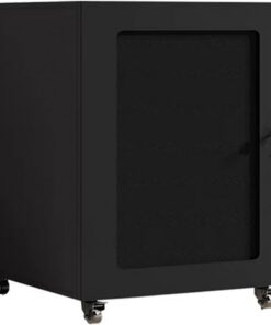 Meuble Hi FI, Rack Audio en Bois Mobile, Meuble Rack Audio avec Étagères Réglables, Meuble Audio Vidéo avec Gestion des Câbles, for Chaîne Stéréo De Divertissement(Nero,2-Tier)