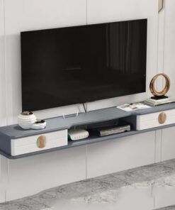 Meuble TV Flottant avec tiroirs, Console multimédia Murale, Console multimédia de Divertissement Moderne pour téléviseurs de 32 à 70 Pouces, pour la Maison, l'appartement et Le Bureau, Gain