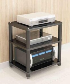 Meuble Tour Audio multimédia, Support Audio stéréo, Tour de Support pour Tourne-Disque Moderne du Milieu du siècle, Rangement pour Le Divertissement, composant stéréo pour Le Salon, Les Jeux