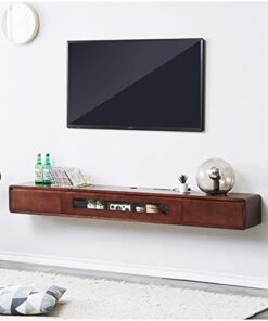 Générique Console TV Flottante fixée au Mur sous Le Meuble TV Console TV Flottante Étagère de Divertissement Armoire avec tiroirs et Rangement pour Salon Chambre Salle multimédia (Couleur : D, Taille