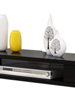 Meuble TV Flottant, Console multimédia Murale, utilisant du Bois Massif Naturel, Peut Stocker des lecteurs multimédias, des routeurs, etc, adapté pour Petit appartement/B/150 × 24 × 10,6 cm