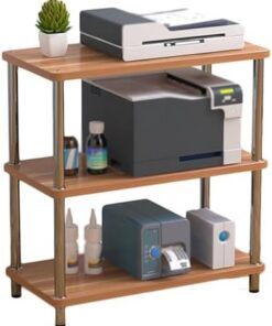 Support multimédia AV à 3 Niveaux, Table de démonstration sur Pied pour Voiture, étagère d'angle en Bois, Support Audio multimédia AV pour Salon, théâtre, salles de réunion, Studio d'enregis