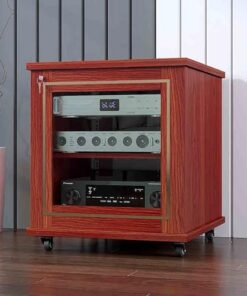 Meuble stéréo multimédia, petit centre de divertissement, support de rangement, tour, armoires de console, support de tourne-disque, étagère de jeu vidéo, composants d'étagères audiovisuelle