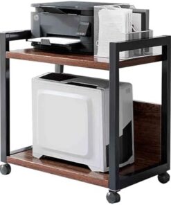 Meuble de Rangement multimédia, Support multimédia AV à 2/3 Niveaux, Support de Rack Audio-vidéo, Rangement pour composant stéréo de Divertissement, Parfait pour Les lecteurs DVD, Console de