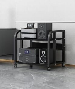 Meuble de rangement multimédia à hauteur réglable, étagères à 2/3/4/5 niveaux, meuble de support multimédia audio vidéo, étagère de support de composants audio autonome pour consoles de jeux