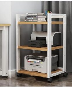 Support audio amovible, support de CD, support d'angle, armoire à composants, support stéréo, tour audio avec étagère en bois réglable en hauteur pour la maison/le bureau/audio vidéo (couleu