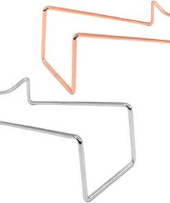 YARNOW Porte-Bouteille de Vin Décoratif en Fer Argenté 2 Pièces | Présentoir Stable pour Maison et Hôtel, Rangement de Table, Usage Bar et Cave