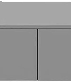 Meuble TV Flottant À Fixation Murale Support De Télévision Support Tv Pour Console Multimédia Murale En Bois Étagère TV Murale Avec 2 Tiroirs Avec Grand Espace Avec Trou Pour Câble Pour Le Salon LED(G