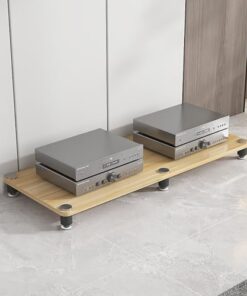 Meuble Tour Audio multimédia, Support pour Console de Jeu, Support Audio sur Pied, présentoir pour Haut-parleurs, Support multimédia Audio-vidéo Moderne, Facile à Assembler pour Salle d'enre
