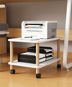 Chariot AV à roulettes, étagère de Rangement multimédia pour Lecteur CD, Support multimédia AV pour Maison/Bureau/Audio/vidéo/DJ/cinéma (Couche 10 cm - 39 x 34 x 22,7 cm)
