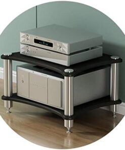 Support d'enceintes HiFi à 3 Niveaux pour Meuble TV et amplificateur - Meuble d'équipement audiovisuel