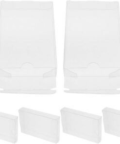 BESPORTBLE Boîte de Rangement en PVC Transparent pour Cassettes Audio, Design Portable et Empilable, Léger, Lot de 6 Pièces pour Transporter Vos Bandes Préférées