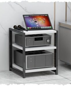 Meuble de Rangement multimédia à 4/5/6 Niveaux, Support multimédia AV réglable, étagères en Bois, Support stéréo, Armoire AV, Composants Audio et vidéo, Centre multimédia d'angle pour la mai