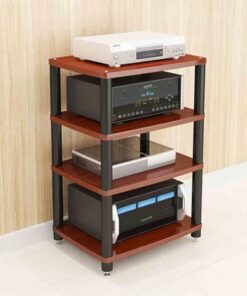 Meuble Tour Audio multimédia, Support Audio stéréo, Tour de Support pour Tourne-Disque Moderne du Milieu du siècle, Rangement pour Le Divertissement, composant stéréo pour Le Salon, Les Jeux