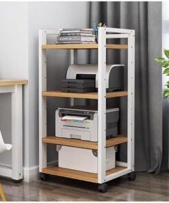 Support audio amovible, support d'angle pour CD, armoire à composants, support stéréo, tour audio avec étagère en bois réglable en hauteur pour la maison/le bureau/l'audio et la vidéo (coule