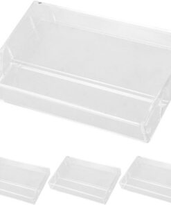Artibetter 4pièces Étuis de Rangement pour Cassettes Audio Transparent Plastique Rétro Support Affichage Multifonction pour Bureau ou Maison