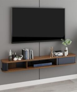 Générique Étagère TV Flottante, Support TV Mural Flottant, Console multimédia, Meuble TV, étagère Murale Flottante, pour Chambre à Coucher, Salon, Salle multimédia (80 x 23,5 x 16 cm)