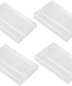 VALICLUD Boîtes de Rangement Rangement Pratique pour Cassettes Audio Lot de 4 en PP, Protection Robuste, pour Projets Créatifs et Collectionneurs