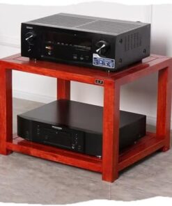 Support Hifi en bois massif, meuble de rangement d'angle pour supports multimédia, meuble AV à 2/3/4 niveaux, étagères de rangement stéréo au sol, support stéréo, support audio pour salle d'