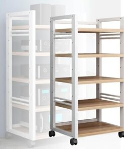 Meuble multimédia pour composants audio/vidéo, support multimédia AV amovible à 4/5 niveaux, support pour lecteur CD, meuble de rangement pour composants stéréo avec étagère en bois réglable