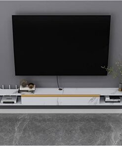 Meuble TV flottant, étagère TV murale, composant d'armoire de centre de divertissement en bois massif, pour unité de rangement, console audio/vidéo, économiseur d'espace (couleur : B, taille