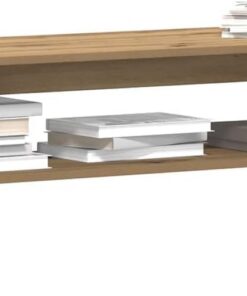 ZXLIHS Meuble TV avec éères de Rangement, Meuble TV en Bois d'ingénierie avec Grand Espace de Rangement, Table d'appoint pour Salon ou Chambre à Coucher, Finition chêne Artisanal, 100 x 40 x
