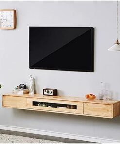 Console TV Flottante fixée au Mur sous Le Meuble TV Console TV Flottante Meuble de Divertissement avec tiroirs et Rangement pour Salon Chambre Salle multimédia (Couleur : G, Taille : 140x24x