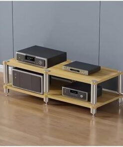 Support d'affichage AV pour Home cinéma Robuste, Meuble pour Composants Audio/Support stéréo multimédia, étagère pour équipement Audio en Bois
