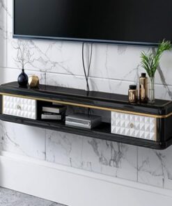 Générique Meuble TV Flottant Meuble TV Flottant en Bois Console multimédia Murale avec tiroir Console de Divertissement Étagère de Rangement pour la Maison Salon Bureau