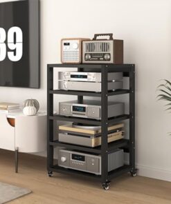Meuble Audio/vidéo Mobile à 2/3/4/5 Niveaux pour Salons, salles de Jeux et d'enregistrement - Meubles et Supports HiFi - Meuble TV d'angle - Meuble multimédia