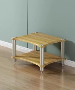Meuble pour Composants stéréo - Support Audio avec Pied Amortisseur - Support multimédia et étagère pour Armoire à Composants - Console de Lecteur de disques pour DVD, décodeurs de câbles, c