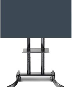 FBSHAD Carte de télévision Chariot Mobile pour téléviseurs de 32 à 65 Pouces, Meuble de télévision Roulant avec Roues verrouillables, Support étagères réglables, Ajustement/téléviseurs de Plasma