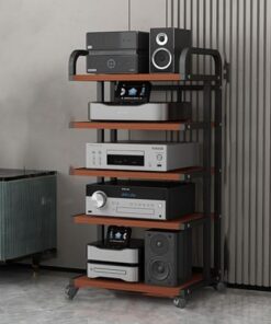 Générique Support Audio, Armoire Audio Mobile, étagère pour amplificateur Haut pour Bureaux/salles d'enregistrement/Home cinéma, Armoire pour Composants stéréo, Organisateur de mémoire multimédia