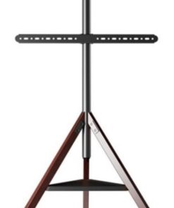 Meuble TV pour Salle à Manger, trépied pour écran de 32 à 75 Pouces, réglable en Hauteur et pivotant, Meuble TV d'angle avec Plateau en Bois, Support TV pour la Maison