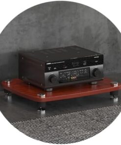 Meuble Audio HiFi, Support HiFi, Tourne-Disque, Support en MDF, Support Audio avec Pieds amortisseurs, étagère pour amplificateur de Puissance, Armoire pour équipement