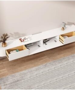 Étagères TV flottantes, Meuble TV Mural, étagère de Divertissement pour Console multimédia, Rangement sous TV, pour Salon, Chambre (Taille : 200 cm)