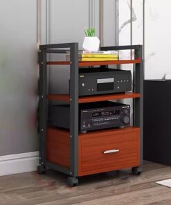 Générique Meuble pour équipement d'amplificateur de Puissance Audio - Meuble TV avec Rangement et étagères - Meuble multimédia Support pour Lecteur DVD CD - Grande étagère de Rangement multimédia sur