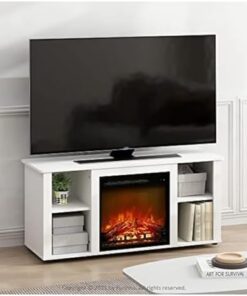 Générique Meuble TV avec cheminée et Meuble de Divertissement jusqu'à Blanc