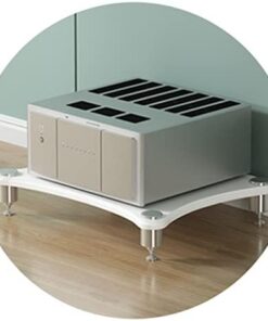 Optimisez Votre expérience Audio et vidéo avec Le Meuble Audio HiFi - 4 Couches de Rangement pour Composants, Consoles de Jeu et appareils de Streaming avec Pieds Absorbant Les Chocs