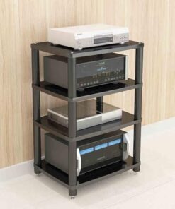 Meuble Tour Audio multimédia, Support Audio stéréo, Tour de Support pour Tourne-Disque Moderne du Milieu du siècle, Rangement pour Le Divertissement, composant stéréo pour Le Salon, Les Jeux