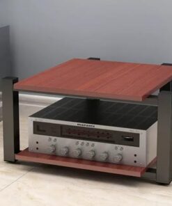Étagère HiFi 4 Niveaux, Meuble Audio Ouvert, Meuble Audio/vidéo au Sol, Meuble pour amplificateur de Puissance, pour la Maison