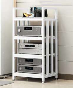 Meuble multimédia d'angle pour platines vinyles – Meuble en Bois réglable, Meuble TV d'angle avec Support, Le Centre de Divertissement idéal pour la Maison.