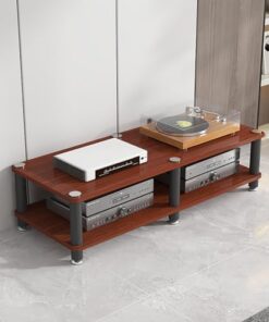 Meuble Tour Audio multimédia, Support pour Console de Jeu, Support Audio sur Pied, présentoir pour Haut-parleurs, Support multimédia Audio-vidéo Moderne, Facile à Assembler pour Salle d'enre